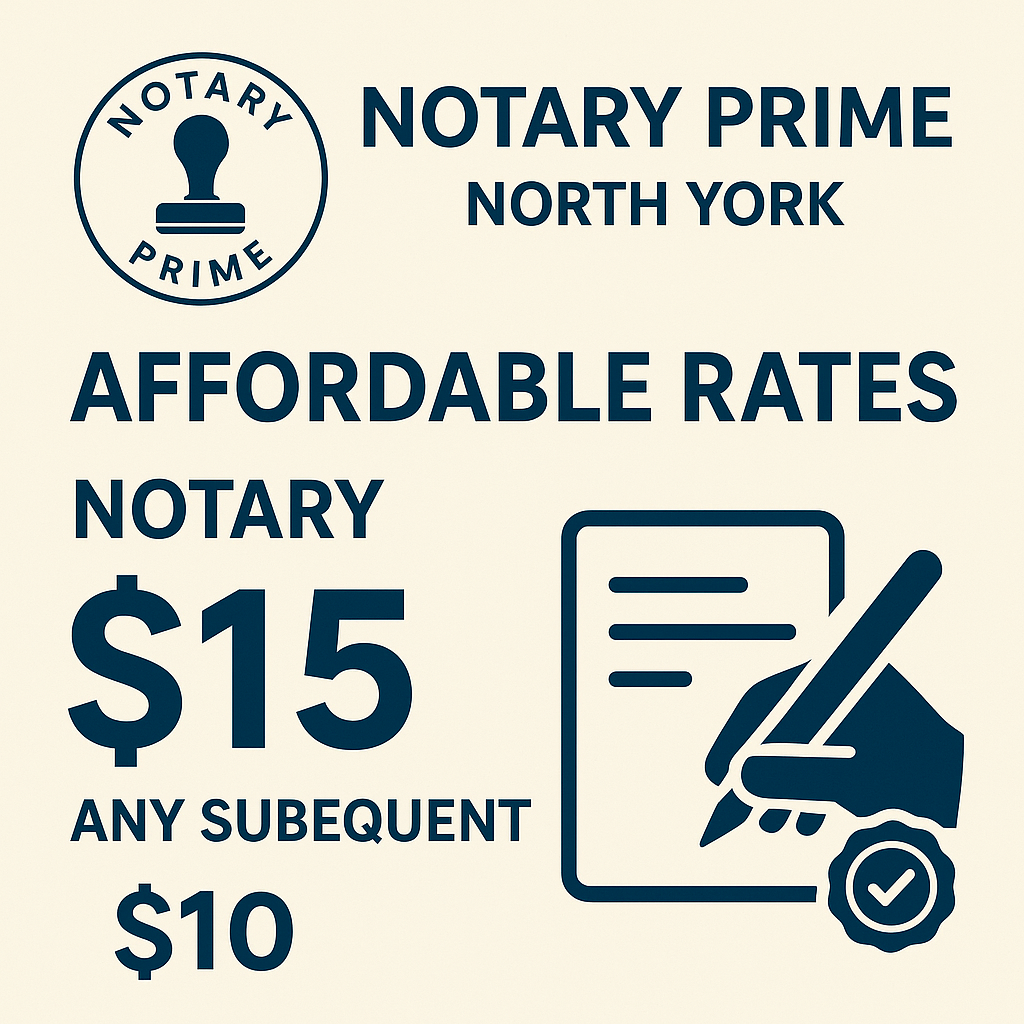 Toronto & North York Notary Services – Best Prices in Canada | Notary Prime